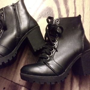 Black ankle boots